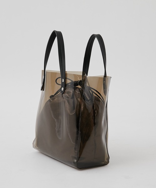 COLONY 2139（コロニートゥーワンスリーナイン）の「巾着付きクリアトートバッグ（トートバッグ・レディース・ホワイト/ブラック/ブラウン/クリア・FREE）」の7枚目の写真