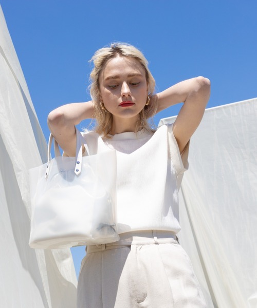 COLONY 2139（コロニートゥーワンスリーナイン）の「巾着付きクリアトートバッグ（トートバッグ・レディース・ホワイト/ブラック/ブラウン/クリア・FREE）」の18枚目の写真