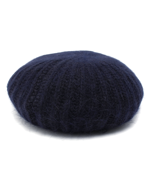 rienda(リエンダ)の「カラーknitベレー帽(ハンチング/ベレー帽・レディース・ブラック/ネイビー/アイボリー・FREE)」の3枚目の写真