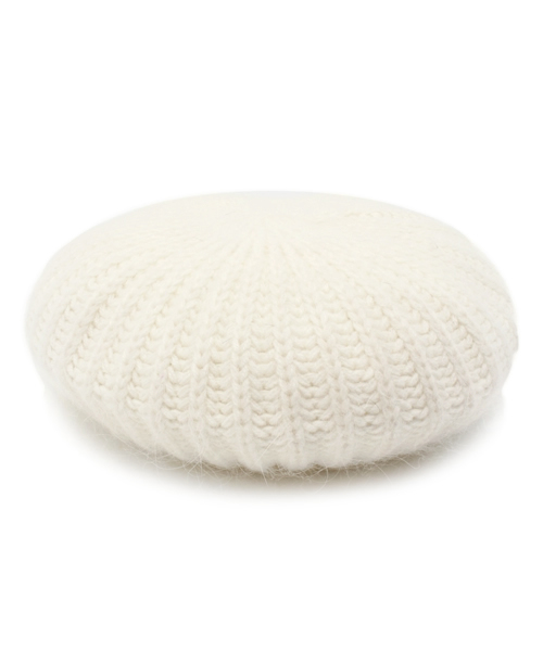 rienda(リエンダ)の「カラーknitベレー帽(ハンチング/ベレー帽・レディース・ブラック/ネイビー/アイボリー・FREE)」の1枚目の写真