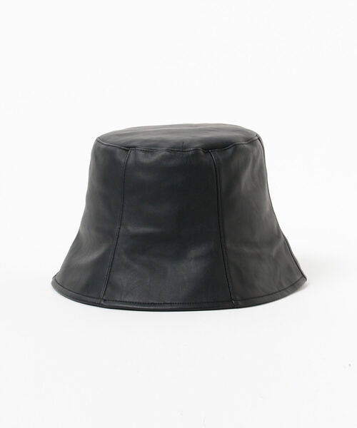 Ray BEAMS（レイビームス）の「Ray BEAMS / フェイク レザー チューリップ ハット（ハット・レディース・ブラック/ベージュ/オリーブ・ONE SIZE）」の6枚目の写真