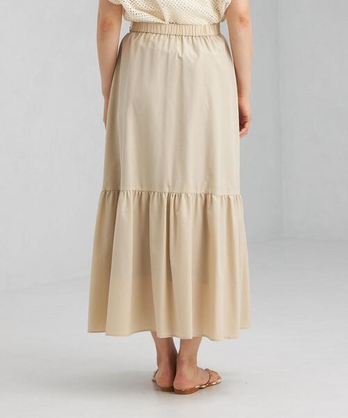 green label relaxing（グリーンレーベルリラクシング）の「FFC シングル ティアード スカート（スカート・レディース・ブラック/ナチュラル・38/36）」の6枚目の写真