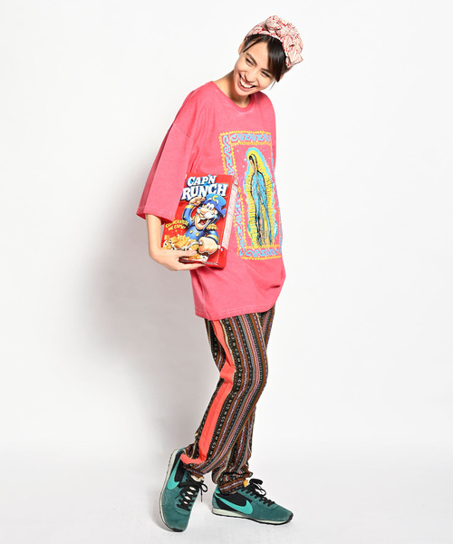 ALDIES(アールディーズ)の「New Rosary Big T / ニューロザリービッグT(Tシャツ/カットソー・メンズ・ピンク/ブラック/グリーン/ブラウン・FREE)」の4枚目の写真