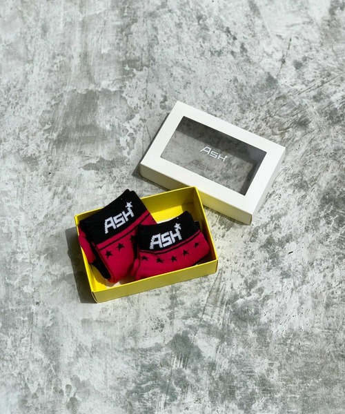 ASH(アッシュ)の「【SOCK BOX SET】BL/PI 2足組 ソックス(ソックス/靴下・レディース・ブラック×ピンク・ONE SIZE)」の2枚目の写真