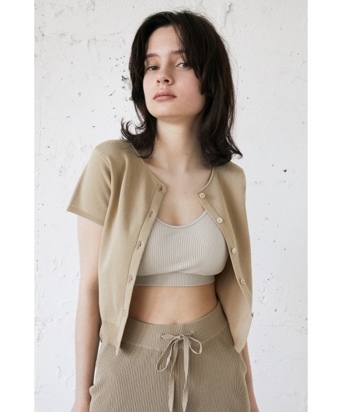 SLY(スライ)の「Sly Skin SOFT COTTON RIB BRA ソフト コットン リブ ブラ(ルームウェア/パジャマ・レディース・アイボリー/ライトパープル/ライトグリーン/ブラック・2/1)」の2枚目の写真