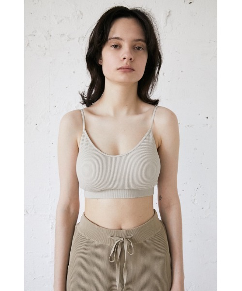 SLY(スライ)の「Sly Skin SOFT COTTON RIB BRA ソフト コットン リブ ブラ(ルームウェア/パジャマ・レディース・アイボリー/ライトパープル/ライトグリーン/ブラック・2/1)」の8枚目の写真