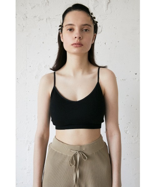 SLY(スライ)の「Sly Skin SOFT COTTON RIB BRA ソフト コットン リブ ブラ(ルームウェア/パジャマ・レディース・アイボリー/ライトパープル/ライトグリーン/ブラック・2/1)」の12枚目の写真