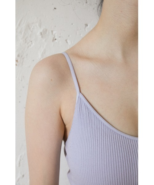 SLY(スライ)の「Sly Skin SOFT COTTON RIB BRA ソフト コットン リブ ブラ(ルームウェア/パジャマ・レディース・アイボリー/ライトパープル/ライトグリーン/ブラック・2/1)」の5枚目の写真