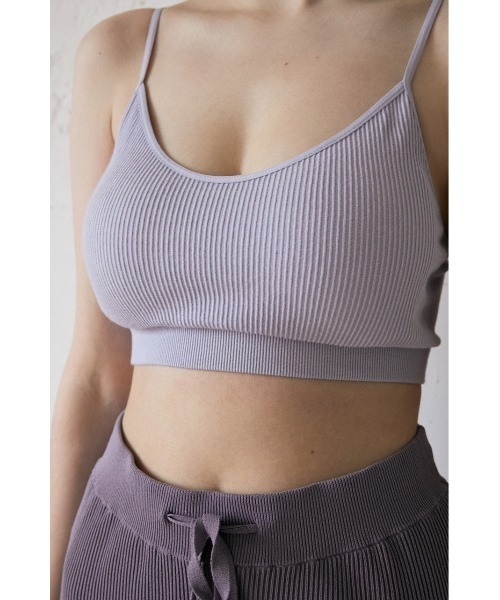 SLY(スライ)の「Sly Skin SOFT COTTON RIB BRA ソフト コットン リブ ブラ(ルームウェア/パジャマ・レディース・アイボリー/ライトパープル/ライトグリーン/ブラック・2/1)」の6枚目の写真