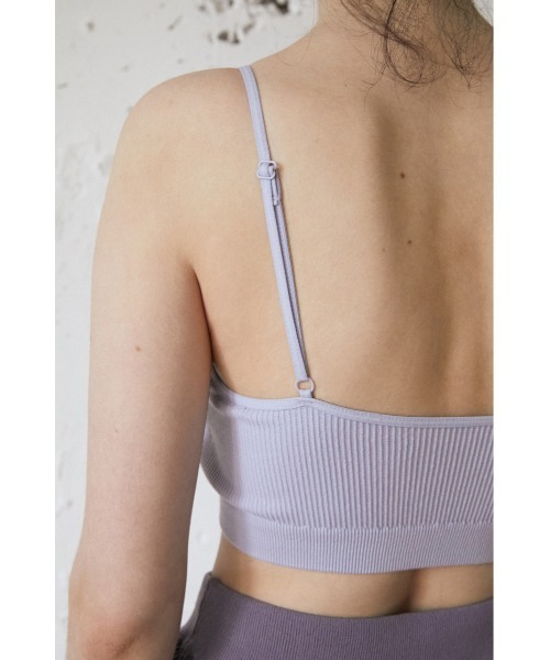 SLY(スライ)の「Sly Skin SOFT COTTON RIB BRA ソフト コットン リブ ブラ(ルームウェア/パジャマ・レディース・アイボリー/ライトパープル/ライトグリーン/ブラック・2/1)」の7枚目の写真