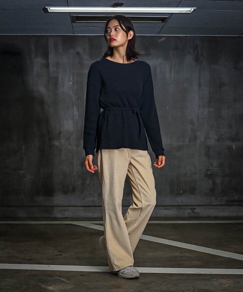 roial（ロイアル）の「PANTS/ROIAL(ロイアル)ロングパンツ（その他パンツ・レディース・アイボリー/キャメル・MEDIUM/SMALL）」の3枚目の写真