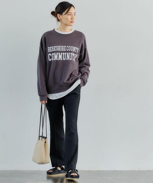 Goodwear(Since1983)(グッドウェア)の「<Goodwear(グッドウェア)> LOGO ロングスリーブ スウェット プルオーバー カットソー(スウェット・レディース・ライトグレー/ブラック/パープル/ケリー・FREE)」の6枚目の写真