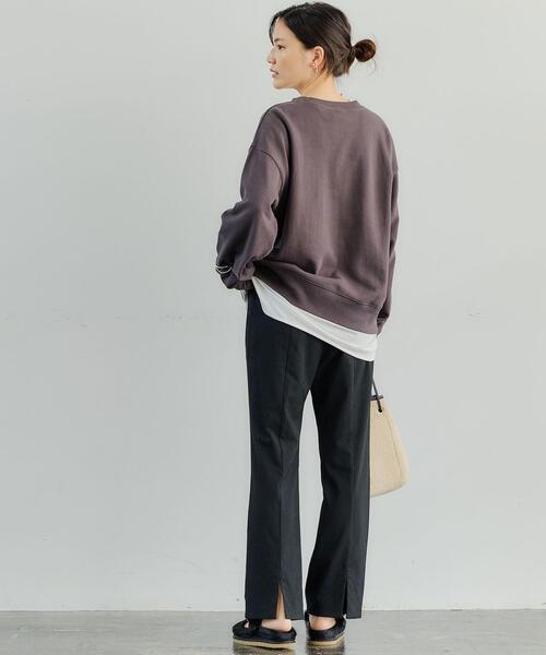 Goodwear(Since1983)(グッドウェア)の「<Goodwear(グッドウェア)> LOGO ロングスリーブ スウェット プルオーバー カットソー(スウェット・レディース・ライトグレー/ブラック/パープル/ケリー・FREE)」の8枚目の写真