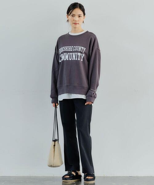 Goodwear(Since1983)(グッドウェア)の「<Goodwear(グッドウェア)> LOGO ロングスリーブ スウェット プルオーバー カットソー(スウェット・レディース・ライトグレー/ブラック/パープル/ケリー・FREE)」の9枚目の写真