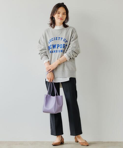 Goodwear(Since1983)(グッドウェア)の「<Goodwear(グッドウェア)> LOGO ロングスリーブ スウェット プルオーバー カットソー(スウェット・レディース・ライトグレー/ブラック/パープル/ケリー・FREE)」の13枚目の写真