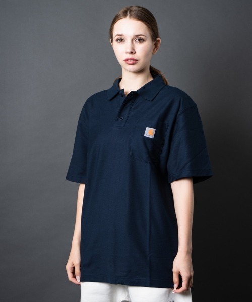 Carhartt カーハート ポロシャツ ルーズフィット K570 NAVY 楽天市場】Carhartt(カーハート)ポロシャツ 半袖 速乾 スポーツ