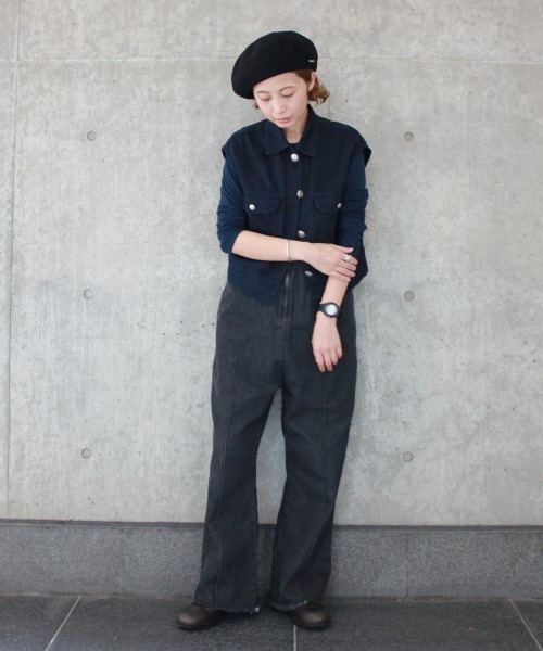 OVERRIDE（オーバーライド）の「OVERRIDE BASQUE BASIC BERET（ハンチング/ベレー帽・レディース・ホワイト/グレー/ネイビー/ダークグレー/ベージュ/グリーン/ブラック/イエロー・M/57.5cm/L 59cm）」の15枚目の写真