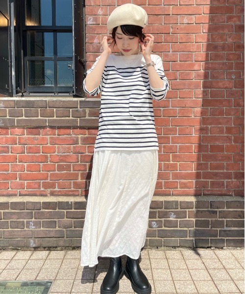 OVERRIDE（オーバーライド）の「OVERRIDE BASQUE BASIC BERET（ハンチング/ベレー帽・レディース・ホワイト/グレー/ネイビー/ダークグレー/ベージュ/グリーン/ブラック/イエロー・M/57.5cm/L 59cm）」の17枚目の写真