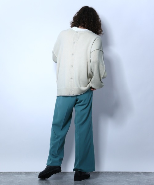 HARE（ハレ）の「2WAYマルチデザインカーディガン(HARE)（カーディガン/ボレロ・メンズ・ライトグレー/ブラック/グリーン・MEDIUM/SMALL）」の11枚目の写真