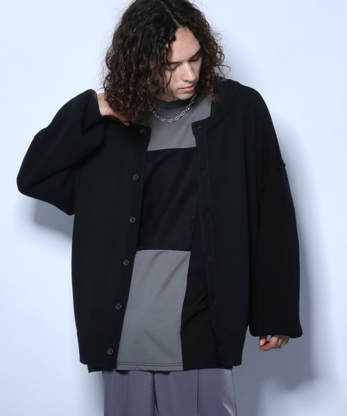 HARE（ハレ）の「2WAYマルチデザインカーディガン(HARE)（カーディガン/ボレロ・メンズ・ライトグレー/ブラック/グリーン・MEDIUM/SMALL）」の15枚目の写真