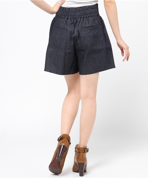 mystic（ミスティック）の「ハイウェストデニムショートパンツ（その他パンツ・レディース・ネイビー/ブルー・ﾌﾘ-）」の5枚目の写真