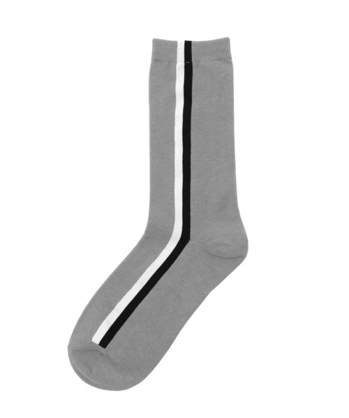 Figments(フィグメンツ)の「マルチラインソックス(ソックス/靴下・レディース・グレー/ブルー・FREE)」の4枚目の写真