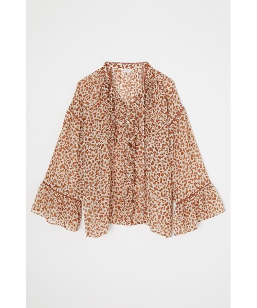 LEOPARD SHEER ブラウス
