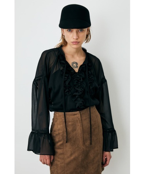 MOUSSY（マウジー）の「LEOPARD SHEER ブラウス（シャツ