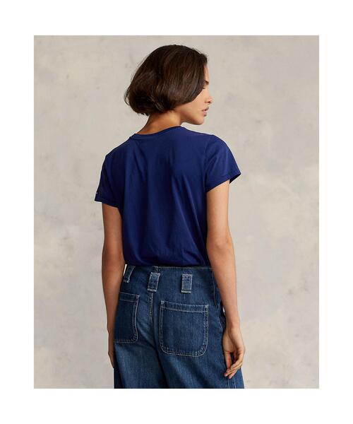 POLO RALPH LAUREN(ポロ ラルフ ローレン)の「RL コットン ジャージー Tシャツ(Tシャツ/カットソー・レディース・ブルー・XS/L/S/M/XL)」の2枚目の写真