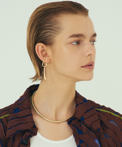 GOLDY（ゴールディ）の「ラウンド カーブ ネックカフ（ネックレス・レディース・シルバー/ゴールド・FREE）」の14枚目の写真