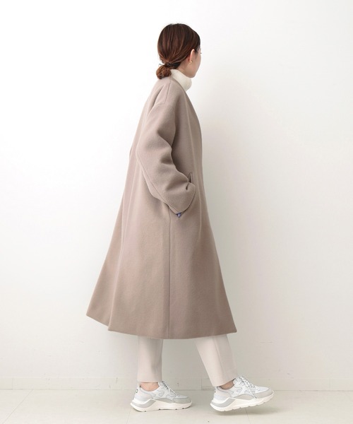期間限定お値下げ！IENA♪イエナノーカラートラペーズコート♪ 美品 イエナIENA rafanelli ノーカラートラペーズコート イエロー