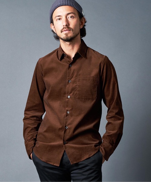 Magine(マージン)の「CORDULOY DRESS SHIRTS コーデュロイ ドレスシャツ(シャツ/ブラウス・メンズ・ブラウン/オリーブ/バーガンディー/ブラック・46/48/44)」の3枚目の写真