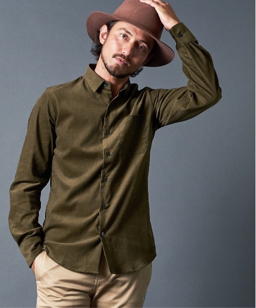 Magine(マージン)の「CORDULOY DRESS SHIRTS コーデュロイ ドレスシャツ(シャツ/ブラウス・メンズ・ブラウン/オリーブ/バーガンディー/ブラック・46/48/44)」の11枚目の写真