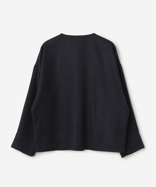 新品タグ付★Bshop★LE GLAZIK ウールツイル ノーカラージャケット LE GLAZIK（ルグラジック）の「【LE GLAZIK】タスランツイル