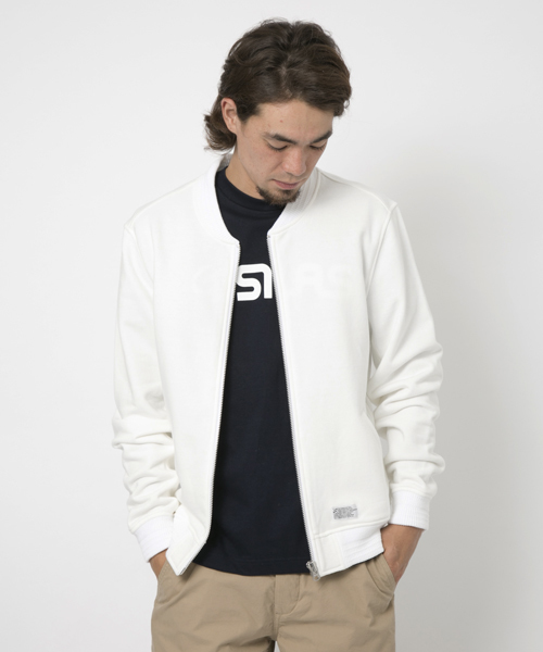 SILAS(サイラス)の「SWEAT VERSITY JACKET(ブルゾン・メンズ・ホワイト/アッシュ/ネイビー・MEDIUM/X-LARGE/LARGE/SMALL)」の9枚目の写真