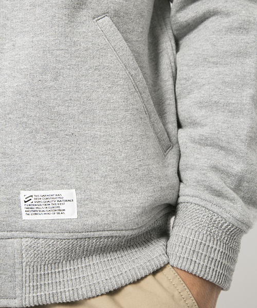 SILAS(サイラス)の「SWEAT VERSITY JACKET(ブルゾン・メンズ・ホワイト/アッシュ/ネイビー・MEDIUM/X-LARGE/LARGE/SMALL)」の8枚目の写真