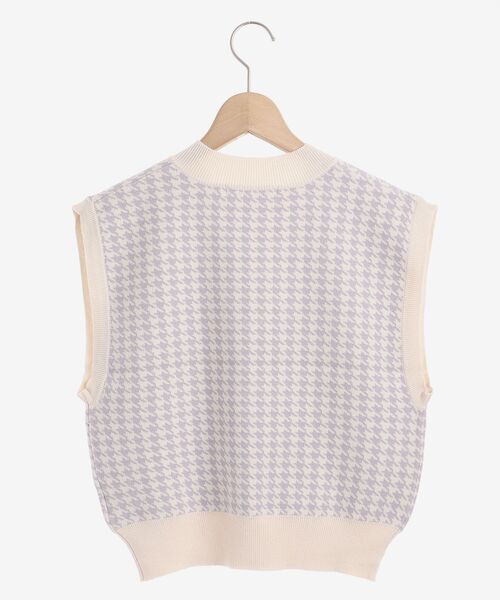 MAJESTIC LEGON（マジェスティックレゴン）の「クラシカルパターンニットベスト（ニット/セーター・レディース・グレー系その他/ブラック系その他・MEDIUM）」の8枚目の写真