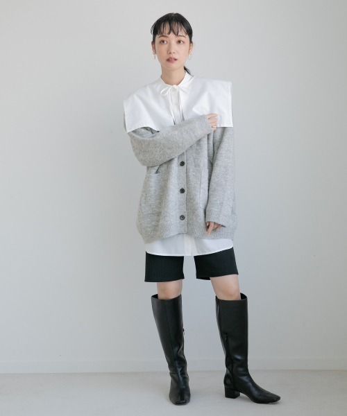 LOWRYS FARM（ローリーズファーム）の「ミドルＶネックカーディガンＬＳ　237845（カーディガン/ボレロ・レディース・グレー/グリーン/ブラック系その他/ブラウン系その他/ブラウン/ベージュ/ピンク・FREE）」の10枚目の写真