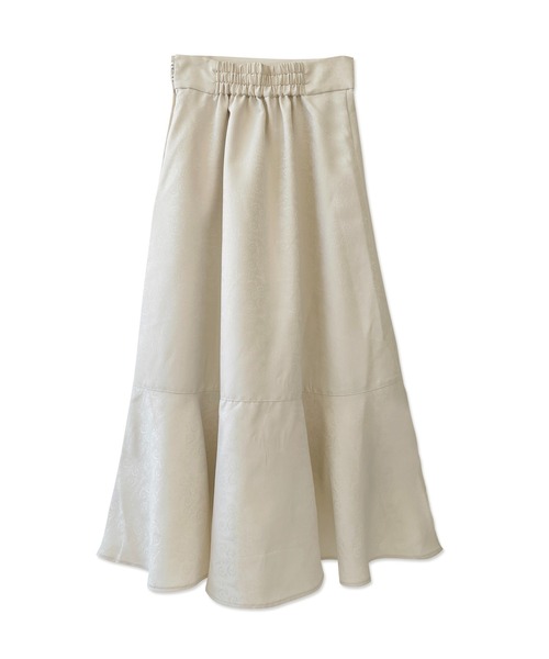 ANDGEEBEE（アンジービー）の「ジャガードラッフルフレアスカート（スカート・レディース・ブラック/ベージュ・MEDIUM）」の8枚目の写真