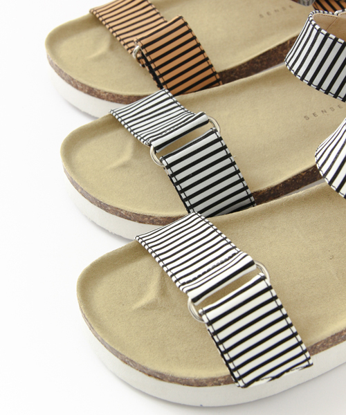 SENSE OF PLACE by URBAN RESEARCH（センスオブプレイスバイアーバンリサーチ）の「 ストライプサンダル（サンダル・レディース・ホワイト×ブラック/グレー系その他/ベージュ系その他・36/37/38）」の11枚目の写真
