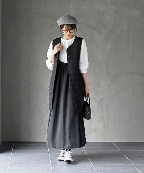 rps(アールピーエス)の「ピーチ起毛アウトポケットジャンスカ(ジャンパースカート・レディース・カーキ/ネイビー/チャコールグレー/モカ/ブラック・M/フリー)」の14枚目の写真