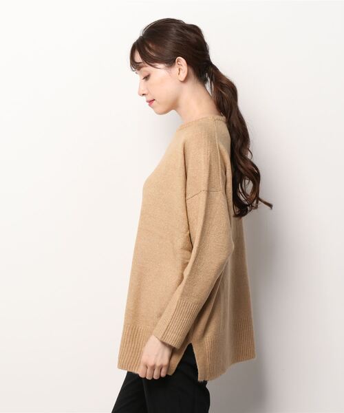 ムラサキスポーツ(ムラサキスポーツ)の「RIKKA FEMME/リッカファム セーター Q21FW09(ニット/セーター・レディース・カーキ/ベージュ・FREE)」の4枚目の写真