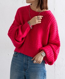 CIAOPANIC TYPY | 【ZOZOTOWN限定】モヘアライクドルマンローゲージショートニット(ニット/セーター)