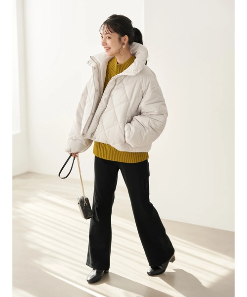 earth music&ecology（アースミュージックアンドエコロジー）の「アランハイネックニット（ニット/セーター・レディース・チャコールグレー/ベージュ/イエロー/アイボリー・FREE）」の12枚目の写真