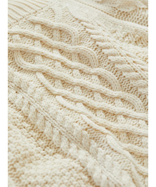 earth music&ecology（アースミュージックアンドエコロジー）の「アランハイネックニット（ニット/セーター・レディース・チャコールグレー/ベージュ/イエロー/アイボリー・FREE）」の6枚目の写真