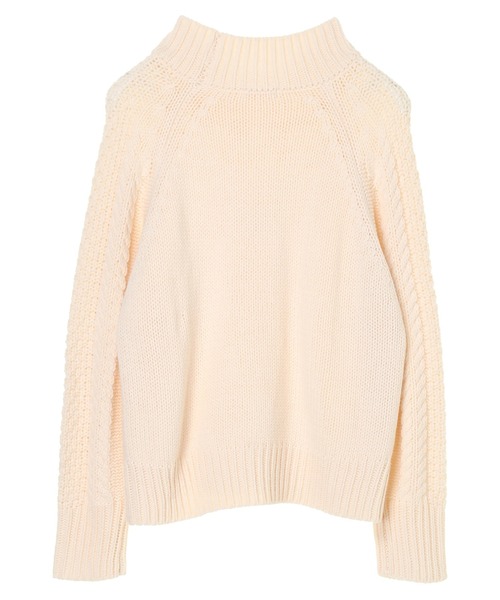 earth music&ecology（アースミュージックアンドエコロジー）の「アランハイネックニット（ニット/セーター・レディース・チャコールグレー/ベージュ/イエロー/アイボリー・FREE）」の18枚目の写真