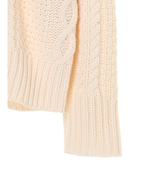 earth music&ecology（アースミュージックアンドエコロジー）の「アランハイネックニット（ニット/セーター・レディース・チャコールグレー/ベージュ/イエロー/アイボリー・FREE）」の13枚目の写真