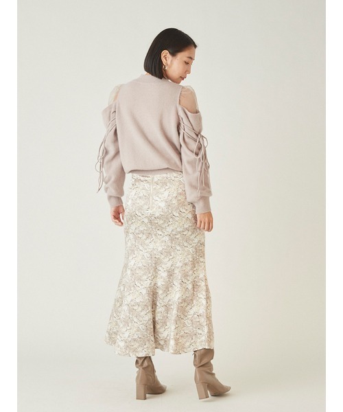 SNIDEL - 新品未使用 タグ付き SNIDEL   シースルーショルダーニット SNIDEL (セール50%OFF) snidel / スナイデル シースルー