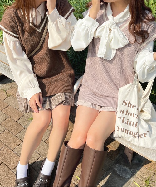 週末限定お値下げMaison de dolce ツイードベスト 週末限定お値下げMaison de dolce ツイードベスト