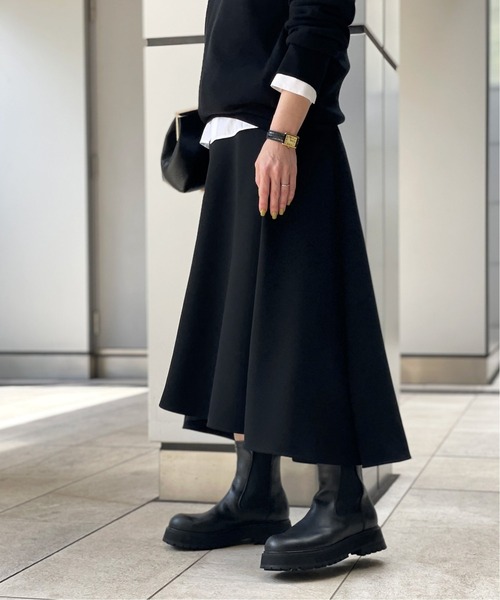 AP STUDIO(エーピーストゥディオ)の「SCENTOF ウールフレアスカート(スカート・レディース・ブラック・38/36)」の2枚目の写真